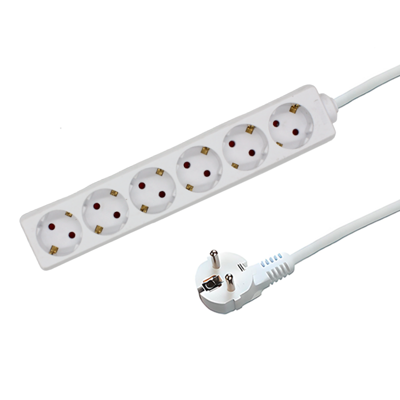 6-voudige tafelcontactdoos LEDMAT | 5m | wit