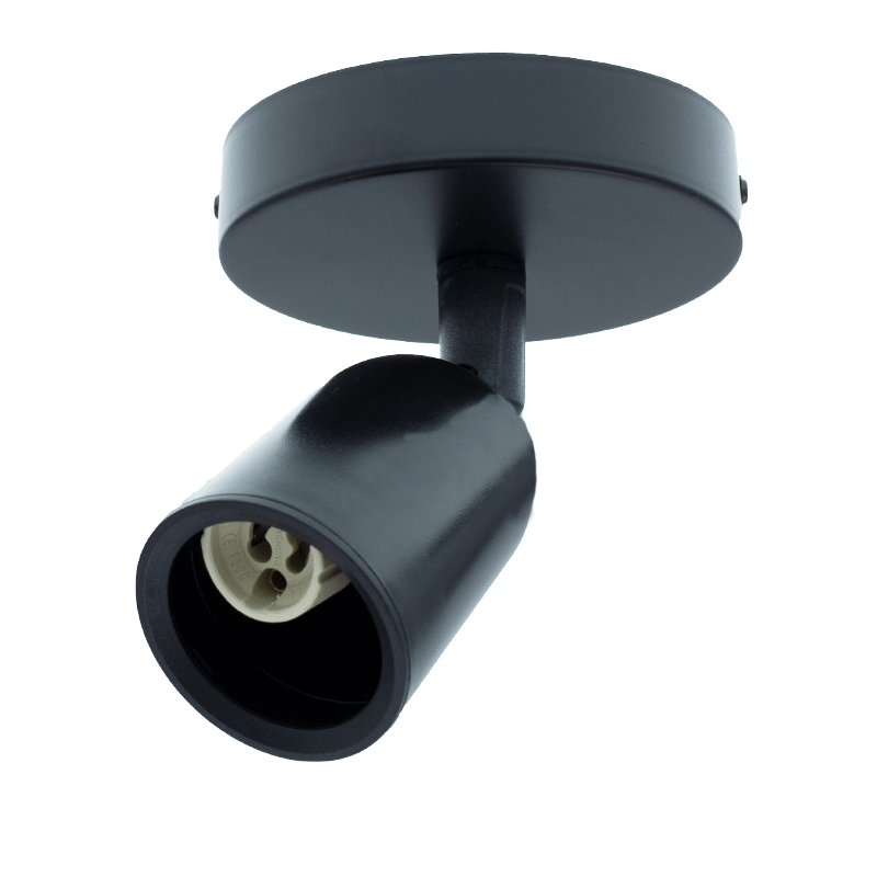 Plafondarmatuur Locaste | Voor 1x GU10 | Rond design | zwart