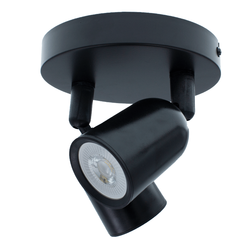 Plafondarmatuur Locaste voor 2x GU10 | Rond design | zwart - Afbeelding 4