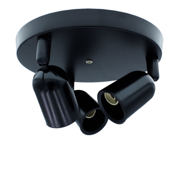 Plafondarmatuur Locaste voor 3x GU10 | Rond design | zwart Plafondarmatuur Locaste voor 3x GU10 | Rond design | zwart