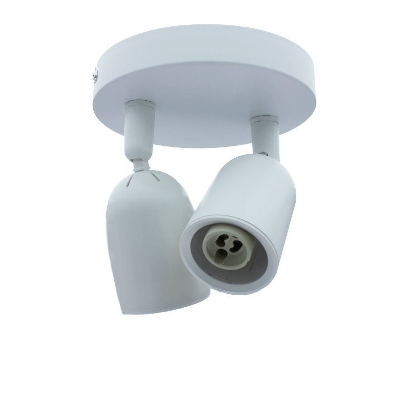 Plafondarmatuur Locaste | Voor 2x GU10 | Rond design | Wit - Afbeelding 4