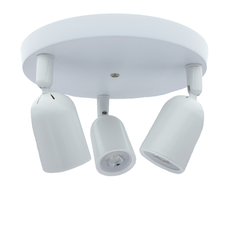 Plafondarmatuur Locaste voor 3x GU10 | Rond design | wit Plafondarmatuur Locaste voor 3x GU10 | Rond design | wit