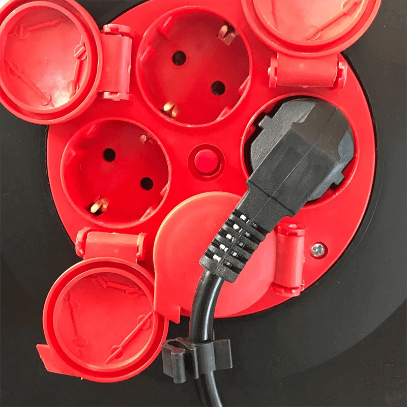 Kabelhaspel 25 meter LEDMAT | met 4 stopcontacten - Afbeelding 3