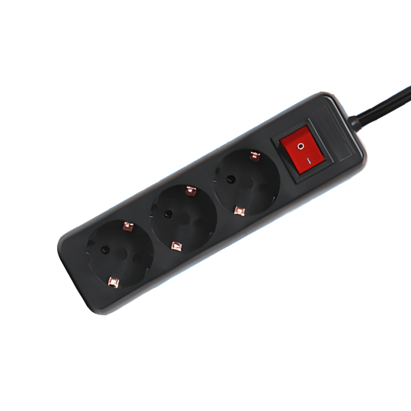 3-voudige tafelcontactdoos LEDMAT met schakelaar | 1.5m | zwart - Afbeelding 2