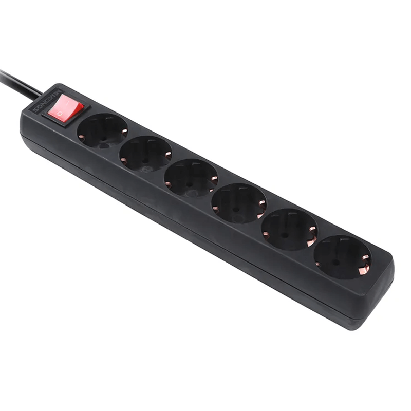 6-voudige tafelcontactdoos LEDMAT met schakelaar | 1.5m | zwart - Afbeelding 5