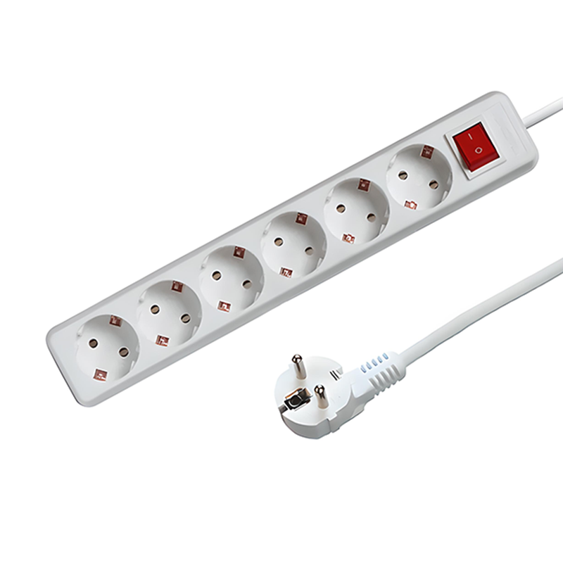 6-voudige tafelcontactdoos LEDMAT met schakelaar | 3m | wit