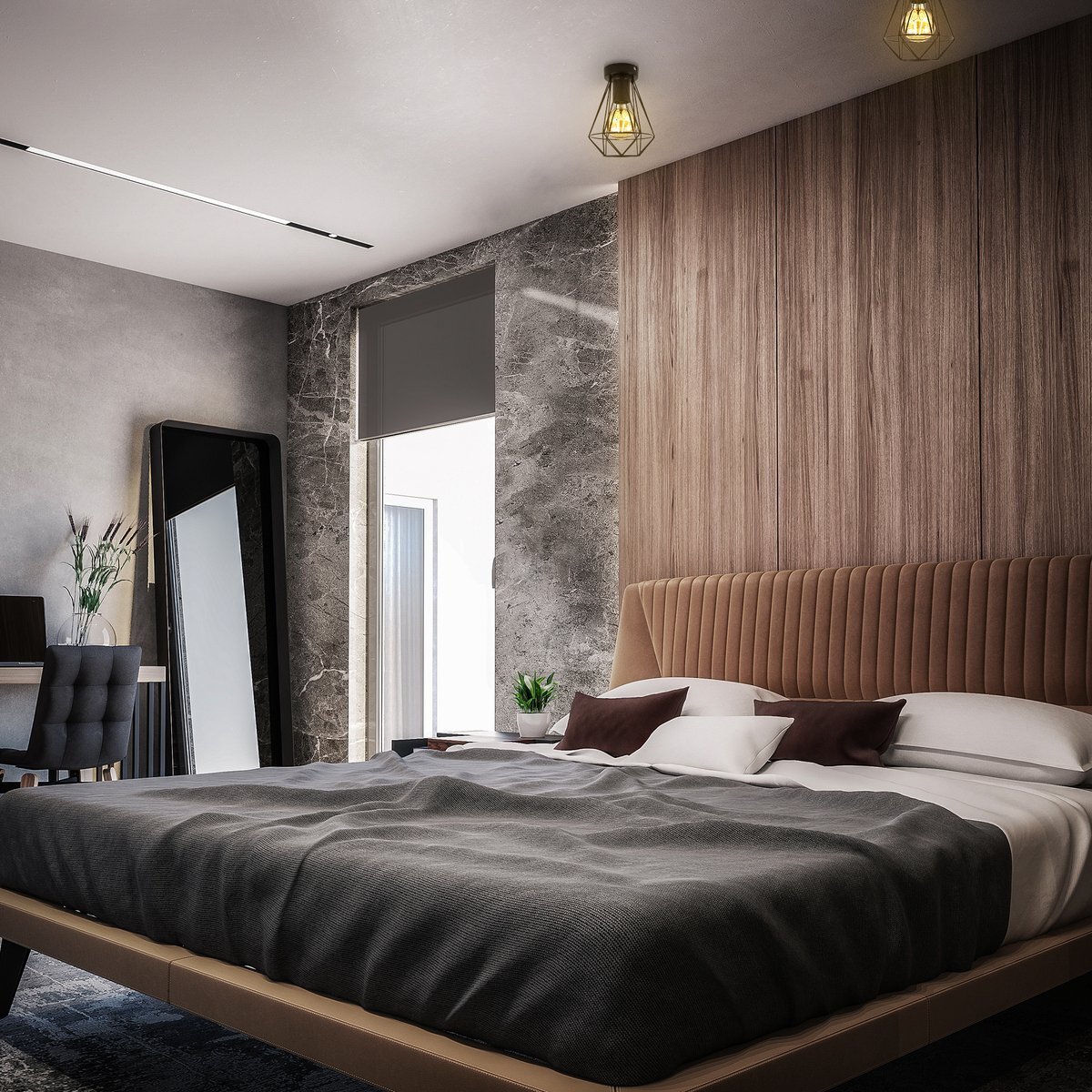 Diamantvorm draadlamp | plafond | industrieel | 4W | zwart - Afbeelding 11