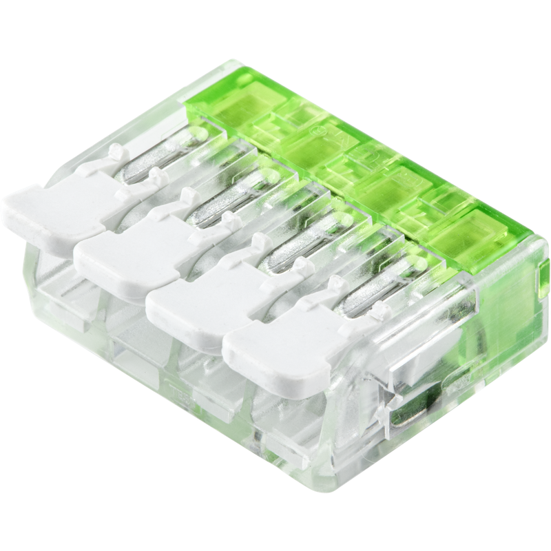 Lasklem 4-voudig LEDMAT | Universeel | 0.2-4.0mm² | per 50 stuks - Afbeelding 2