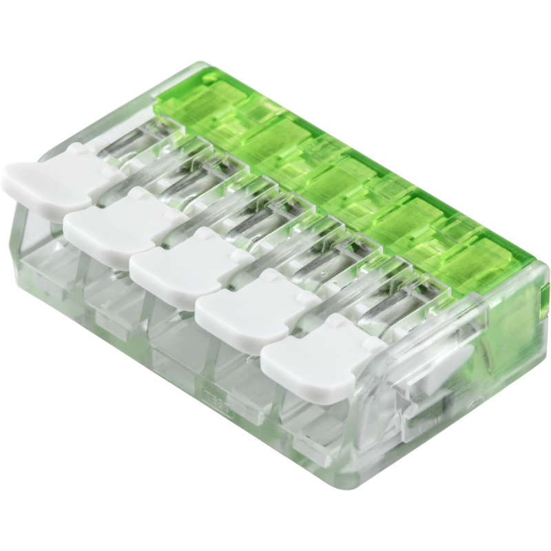 Lasklem 5-voudig LEDMAT | Universeel | 0.2-4.0mm² | per 50 stuks - Afbeelding 2