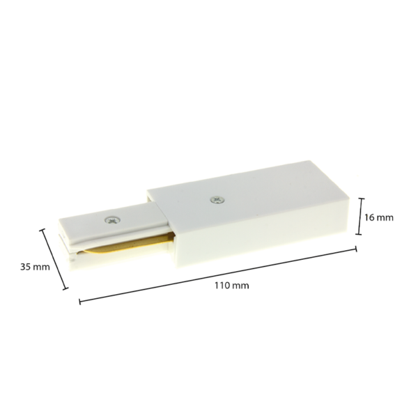 i-vorm power connector voor 1 fase rail systeem