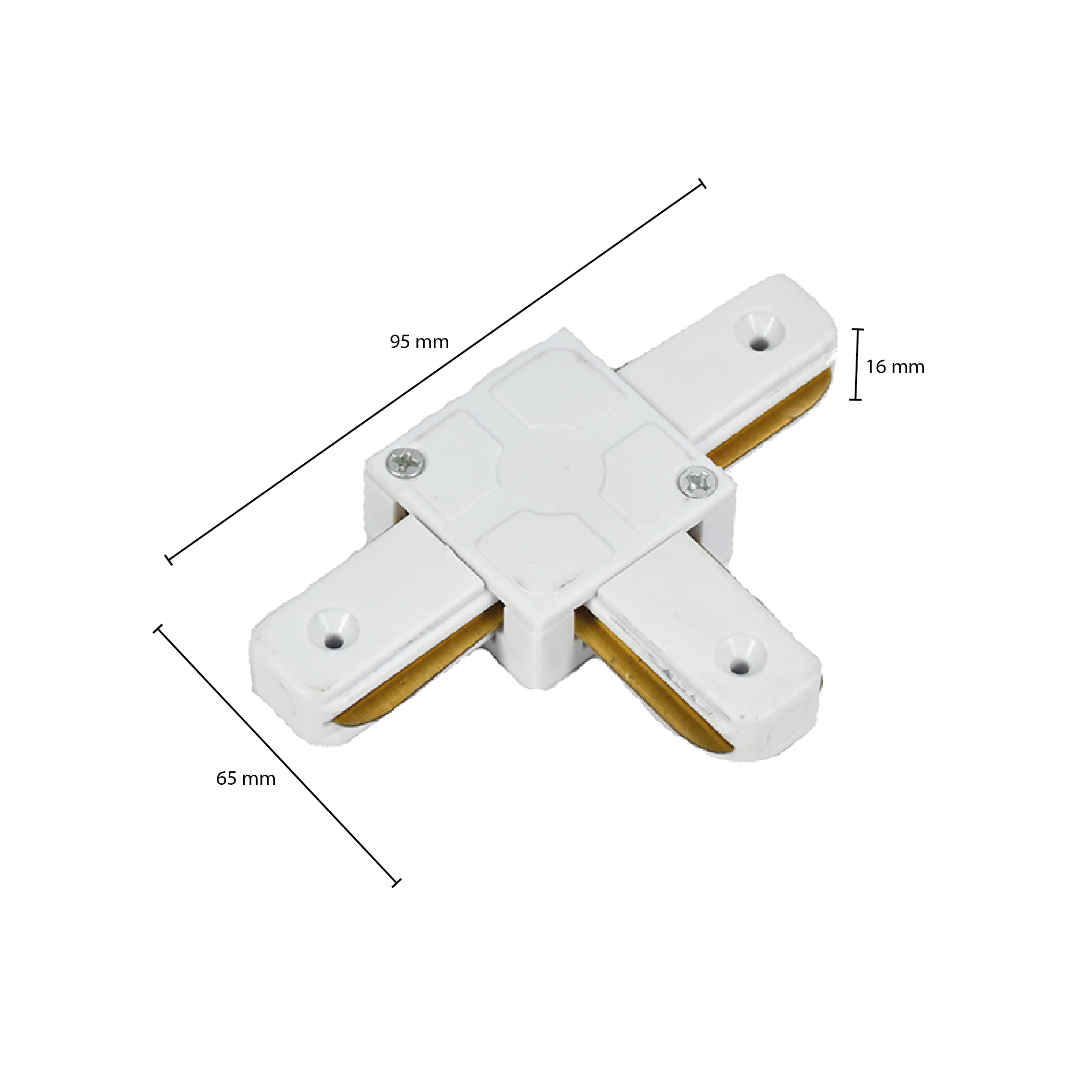 1-fase-rail T-vorm connector LEDMAT | wit - Afbeelding 2