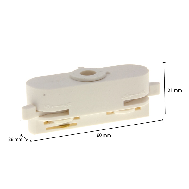 rail adpeter 1 fase wit