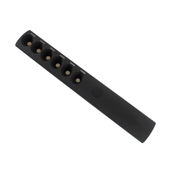 LEDMAT LED CCT-stick kleurentester schuin aanzicht zwart model