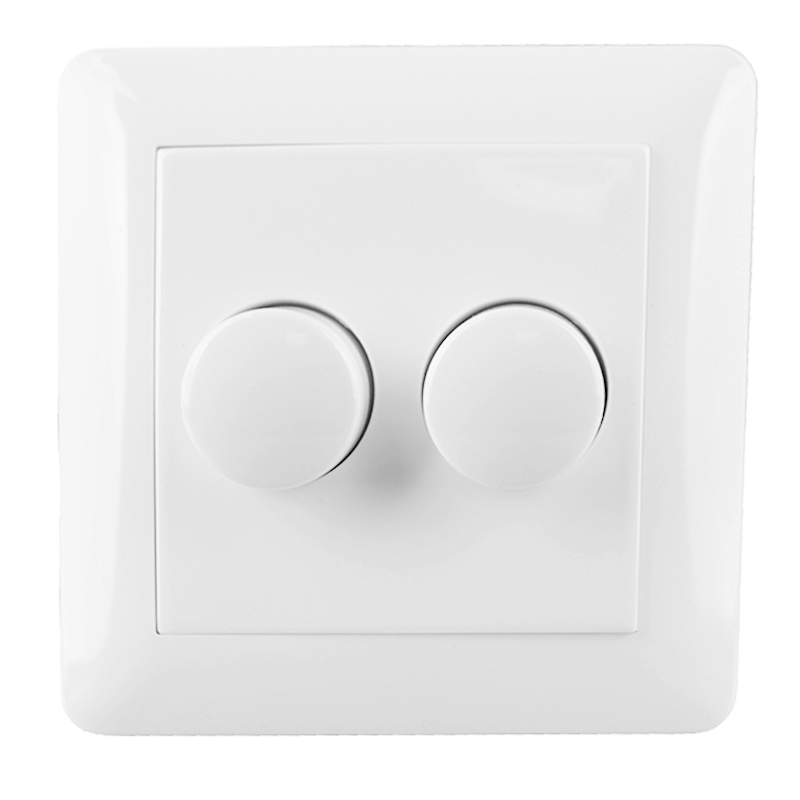 Afdekraam voor alle duo inbouw dimmers | universeel | wit - Afbeelding 7