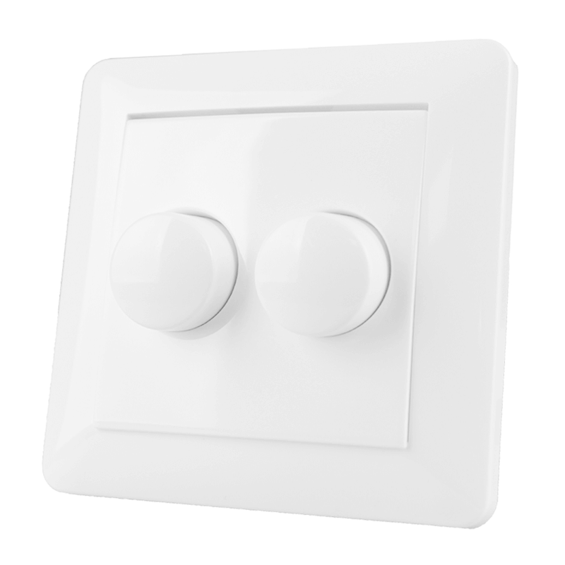 Afdekraam voor alle duo inbouw dimmers | universeel | wit - Afbeelding 3