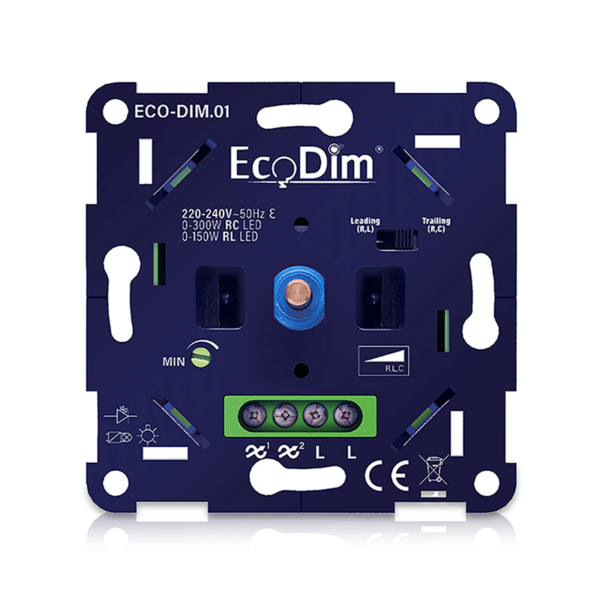 LED dimmer universeel EcoDim.01 | 0-300W | Fase aan- en afsnijding RLC