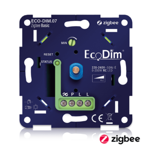 Zigbee Basic LED dimmer EcoDim.07 | druk/draai | 0-200w