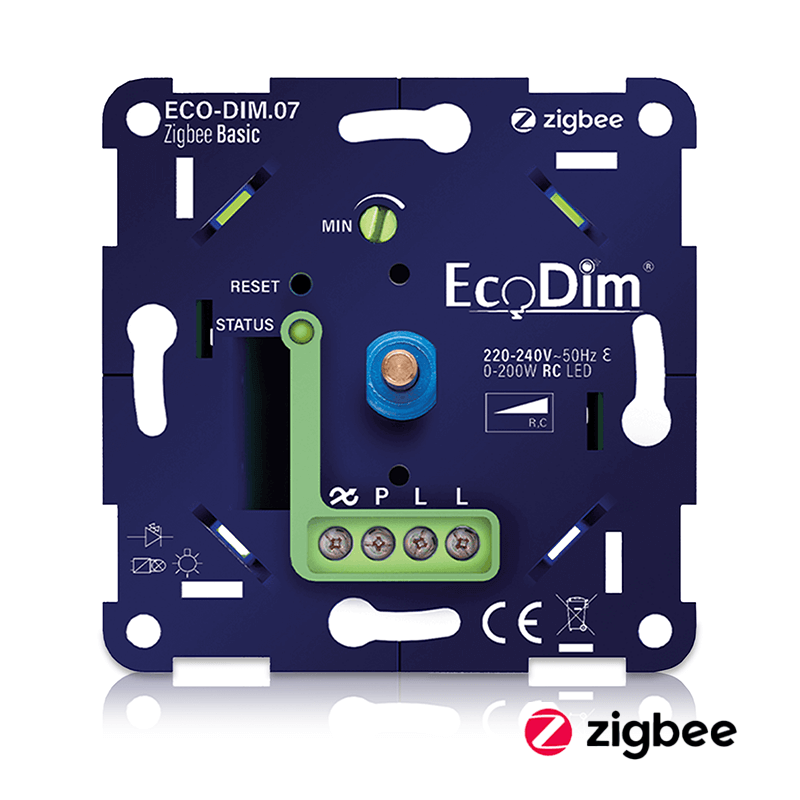 Zigbee Basic LED dimmer EcoDim.07 | druk/draai | 0-200w