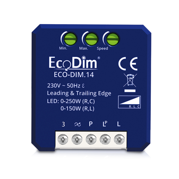 LED Dimmer Inbouwmodule EcoDim.14 | 0-250W RLC