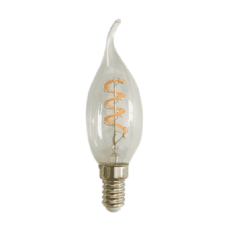 LED filament E14 kaarslamp | dimbaar | 2W | clear | 2400k - Afbeelding 2