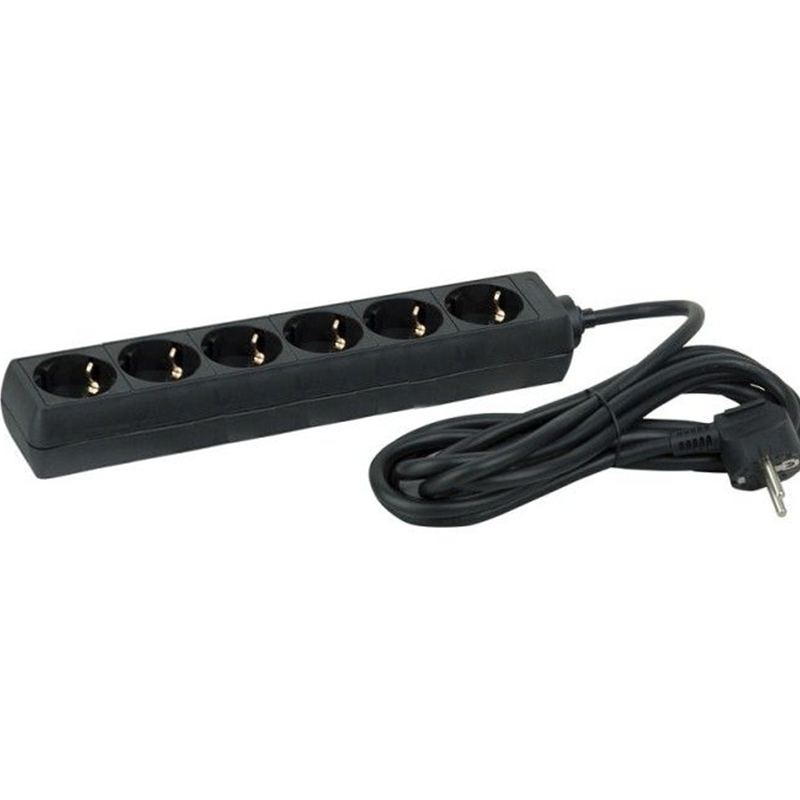 6-voudige tafelcontactdoos LEDMAT | zwart - Afbeelding 2