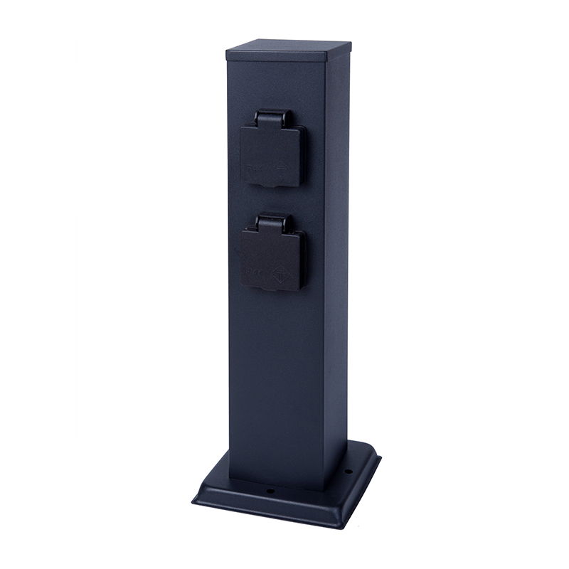 Tuinpaal met 2 stopcontacten LEDMAT | zwart - Afbeelding 4