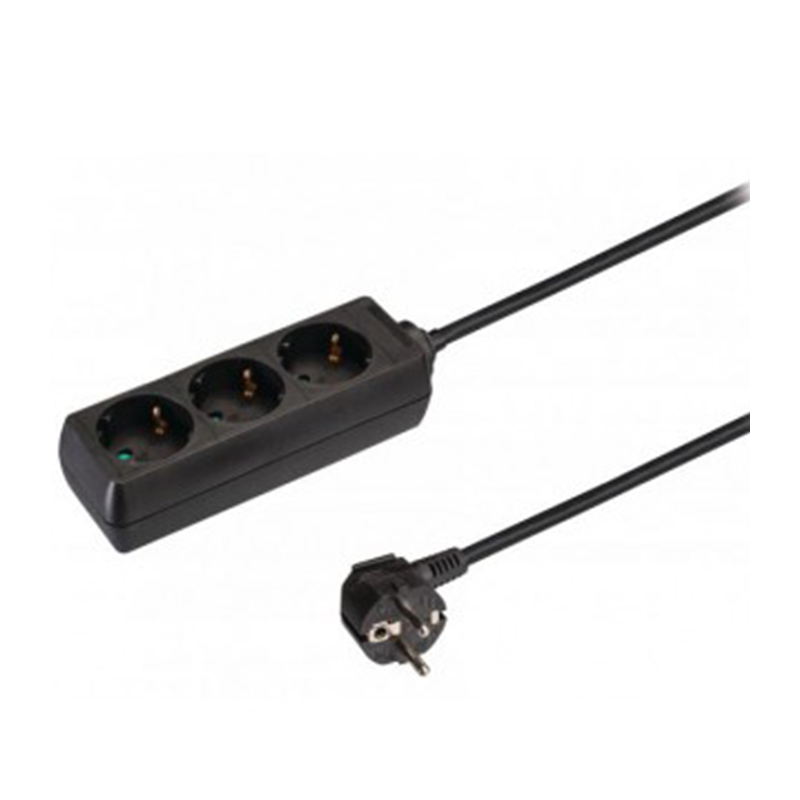 3-voudige tafelcontactdoos LEDMAT | zwart