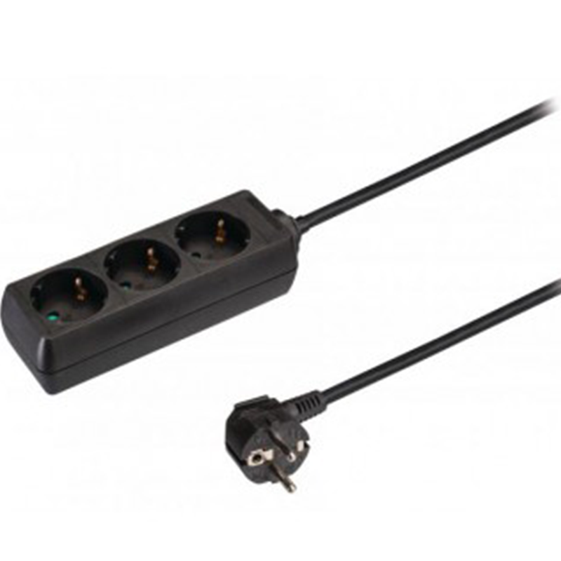 3-voudige tafelcontactdoos LEDMAT | 1.5m | zwart - Afbeelding 2