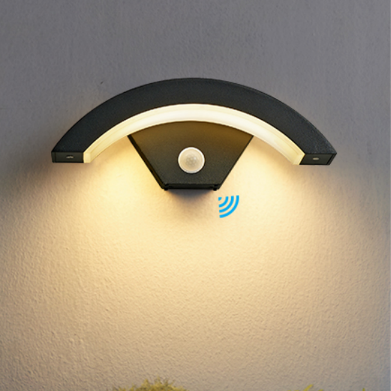 Wandlamp Hati 12w met sensor IP65 | grijs - Afbeelding 4