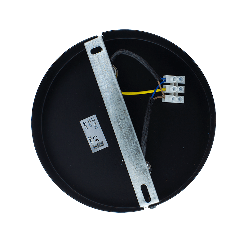 Plafondarmatuur Locaste voor 2x GU10 | Rond design | zwart - Afbeelding 3