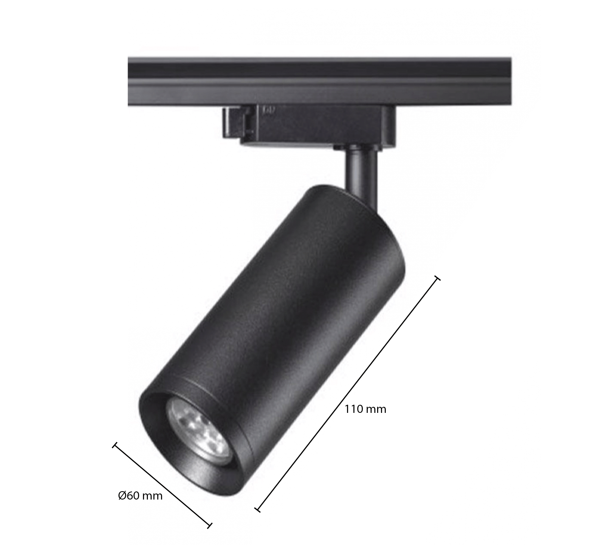 3-fase-railarmatuur LEDMAT | met veer | GU10 | zwart - Afbeelding 11