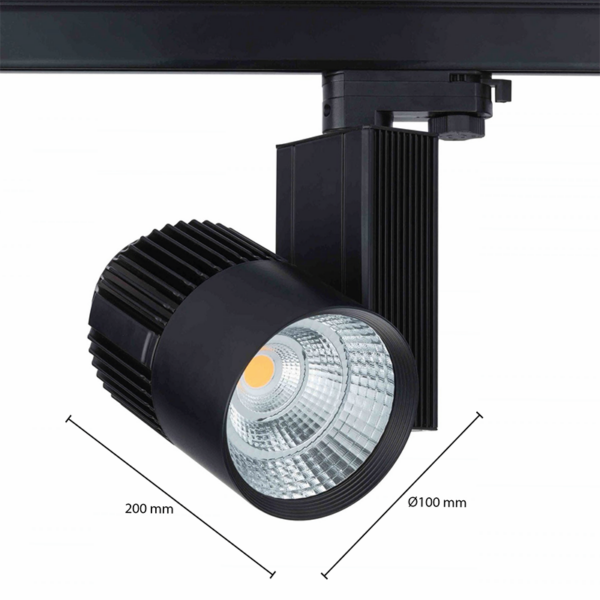 3 fase led railspot zwart cri 95