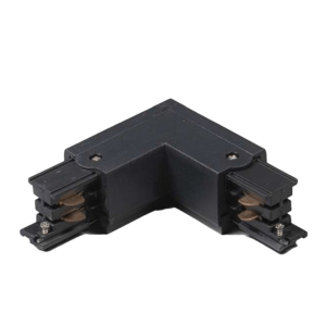 L-vorm connector LEDMAT | 3-fase-systeem | Buitenhoek | zwart