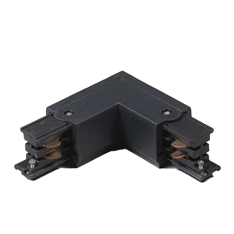 L-vorm connector LEDMAT | 3-fase-systeem | Buitenhoek | zwart
