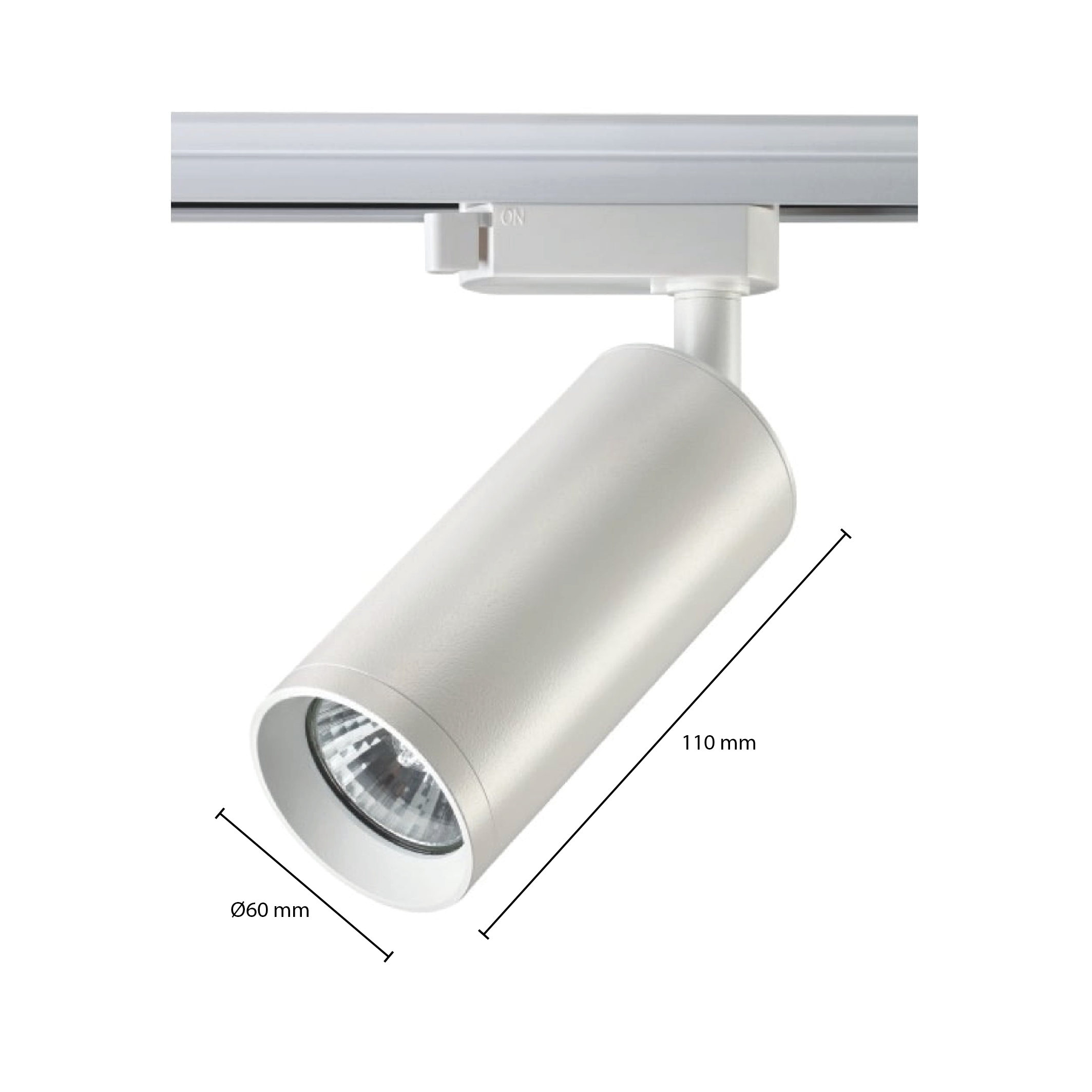 3-fase-railarmatuur LEDMAT | met veer | GU10 | wit - Afbeelding 8