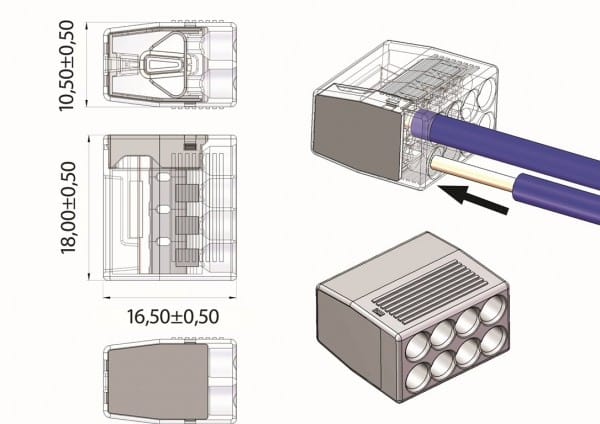 LASKLEM MINI 8-VOUDIG (per 50 stuks)-5772