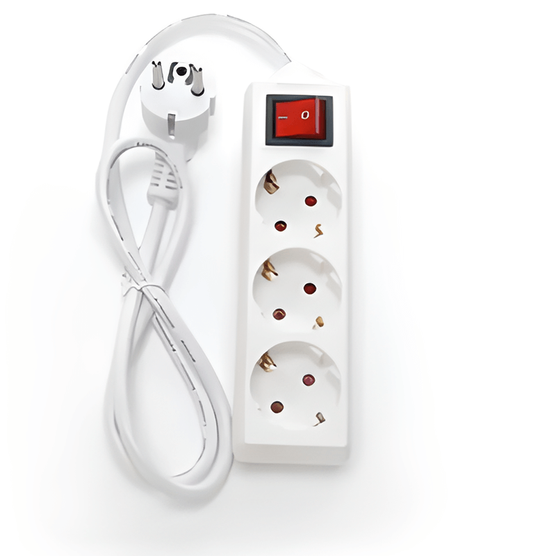 3-voudige tafelcontactdoos LEDMAT met schakelaar | 3m | wit - Afbeelding 3