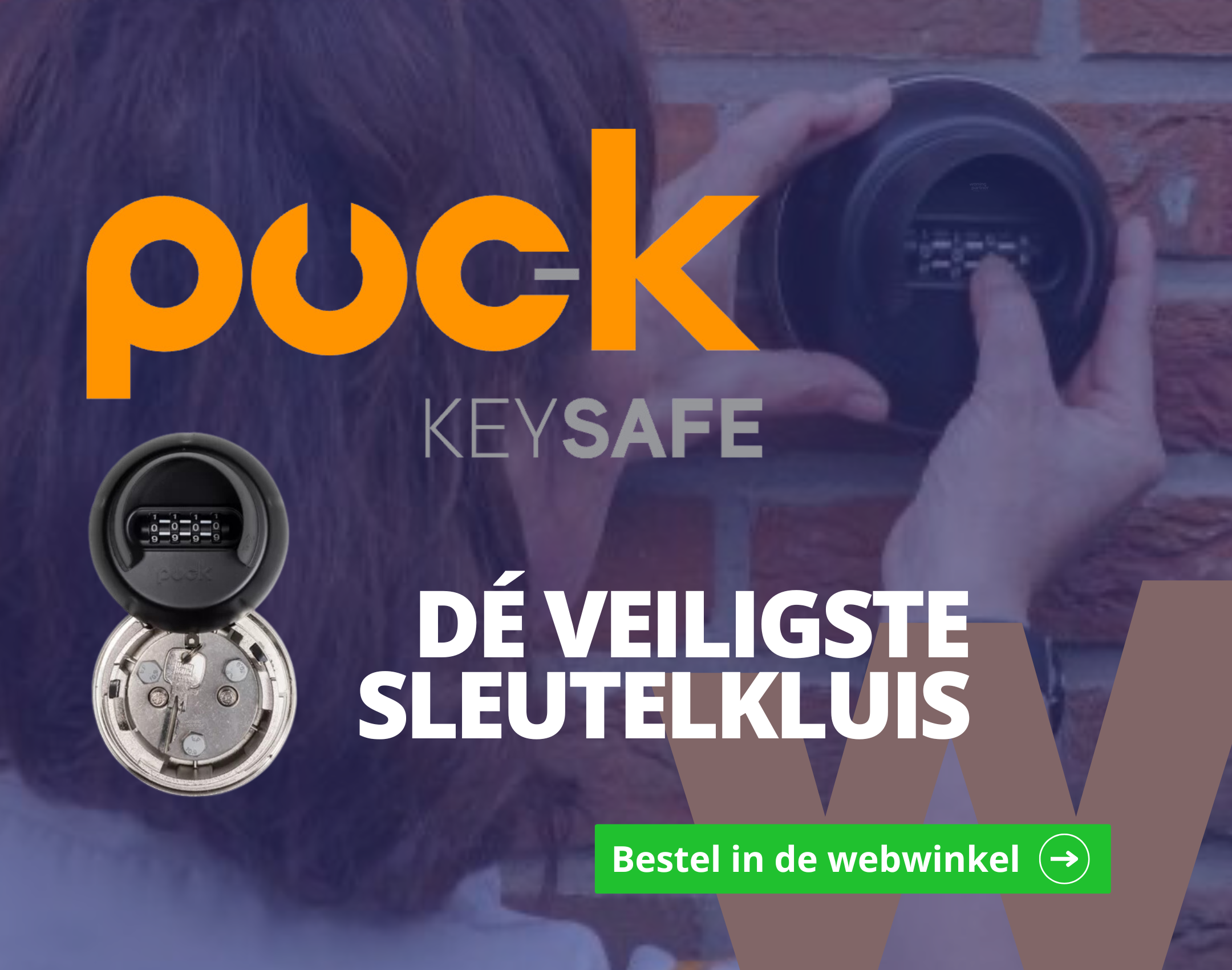 Puck sleutelkluis met Politiekeurmerk Veilig Wonen kopen bij Woningpartner voor veilige en betrouwbare sleutelopslag